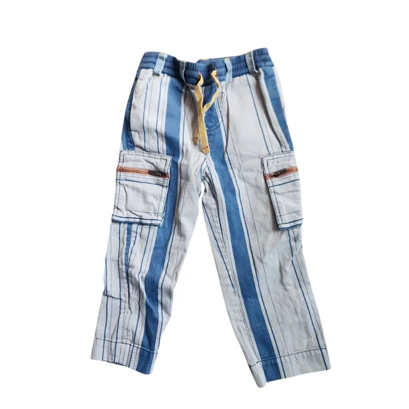Matilda Jane x Joanna Gaines Little Rascals Striped Elastic  Cargo Pants Size 2 - Picture 2 of 12